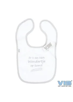 Baby Slabbetje Wit / Grijs | Feestkleding Breda