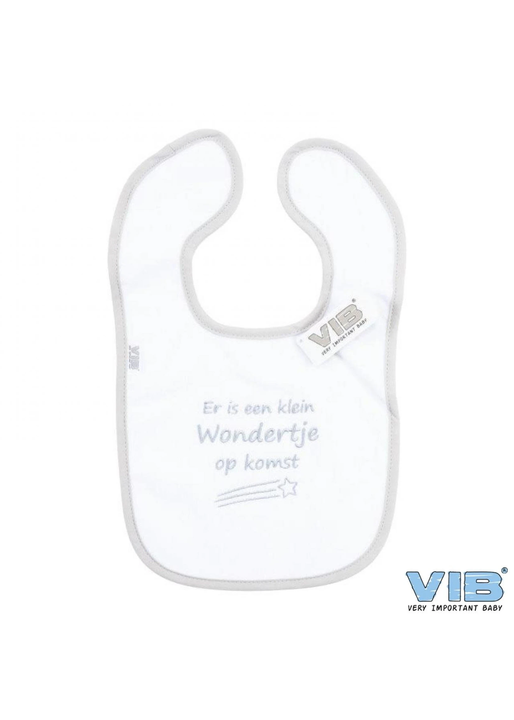 Baby Slabbetje Wit / Grijs | Feestkleding Breda