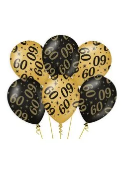 Ballonnen 60 Jaar Zwart/goud | Feestkleding Breda