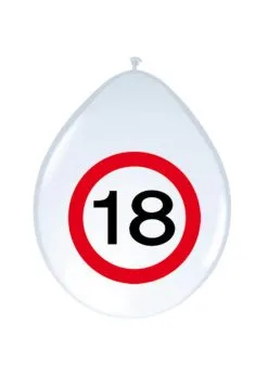 Ballonnen Verkeersbord 18 Jaar