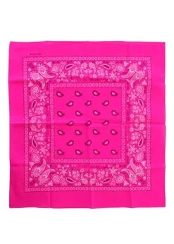 Bandana Fluor Roze Met Motief, | Feestkleding Breda