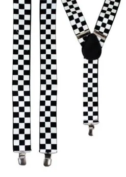 Bretel Zwart/wit Geblokt | Feestkleding Breda