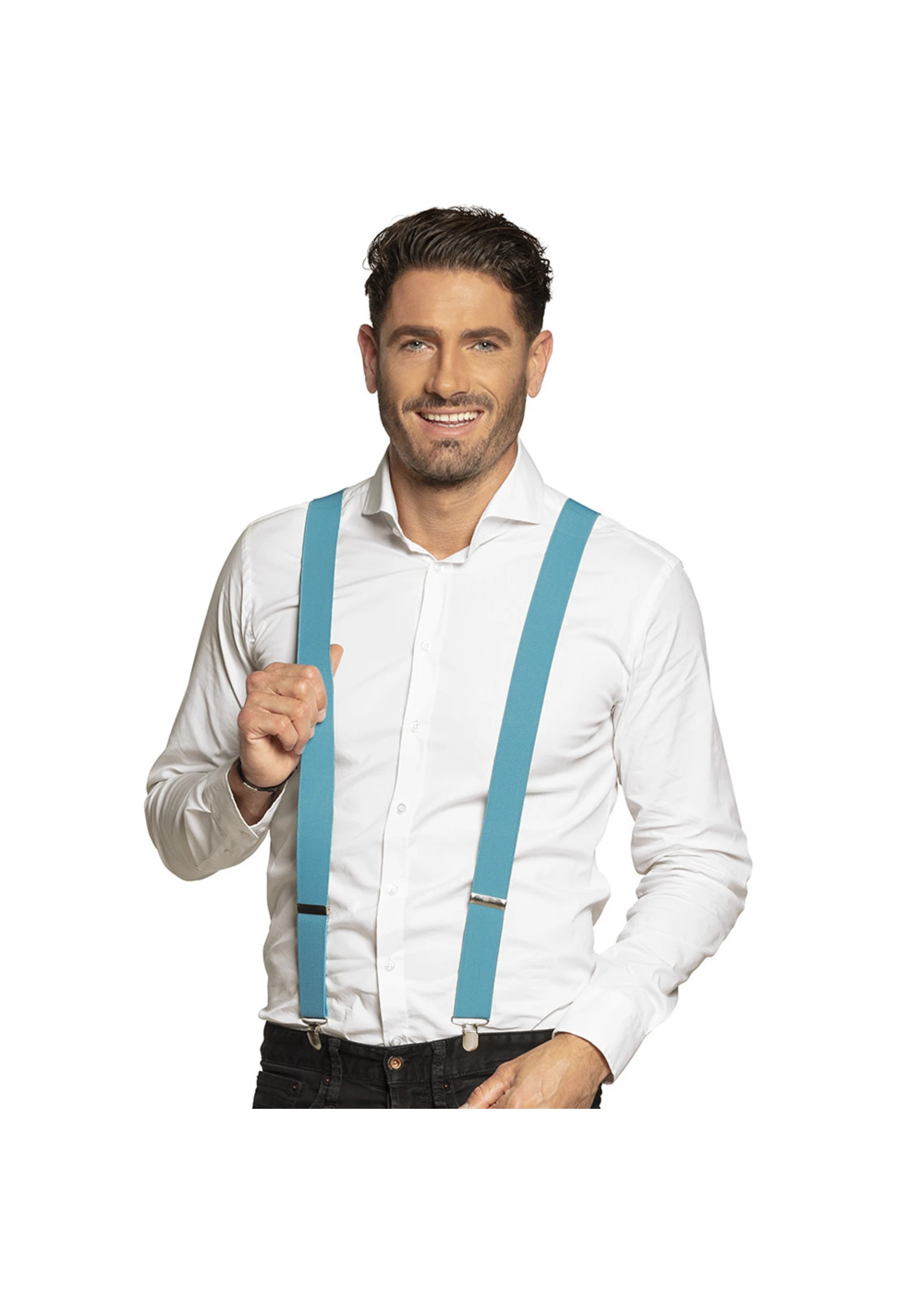 Bretels Lichtblauw | Feestkleding Breda - Afbeelding 2