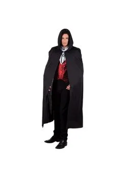 Cape Zwart Met Capuchon | Feestkleding Breda