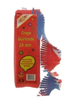 Crepe Guirlande Brandveilig Rood/wit/blauw | Feestkleding Breda