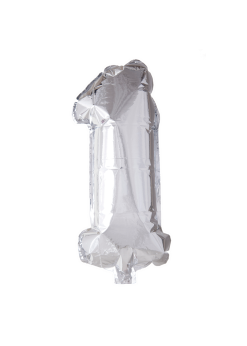 Folie Ballon Cijfer 1 Zilver 102 Cm | Feestkleding Breda