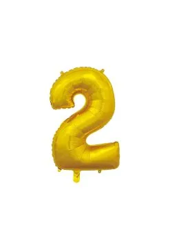 Folie Ballon Cijfer 2 Goud 66 Cm | Feestkleding Breda