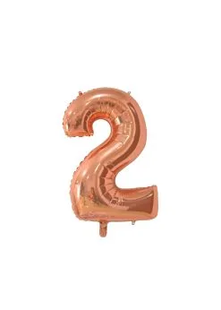 Folie Ballon Cijfer 2 Rose Gold 66 Cm | Feestkleding Breda