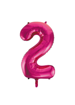 Folie Ballon Cijfer 2 Roze 86 Cm | Feestkleding Breda