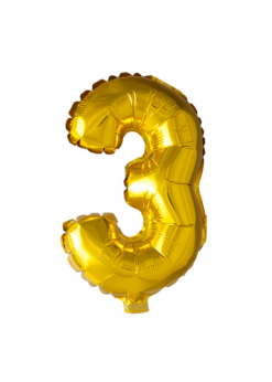 Folie Ballon Cijfer 3 Goud 102 Cm | Feestkleding Breda