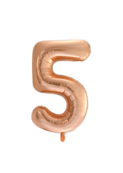 Folie Ballon Cijfer 5 Rose Gold 92 Cm | Feestkleding Breda