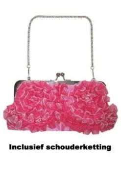 Handtas Roze Met Ruches