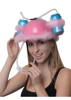 Helm Met 2 Bekerhouders Roze | Feestkleding Breda