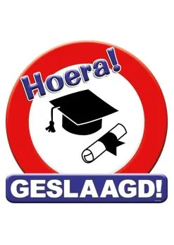 Huldeschild Geslaagd | Feestkleding Breda