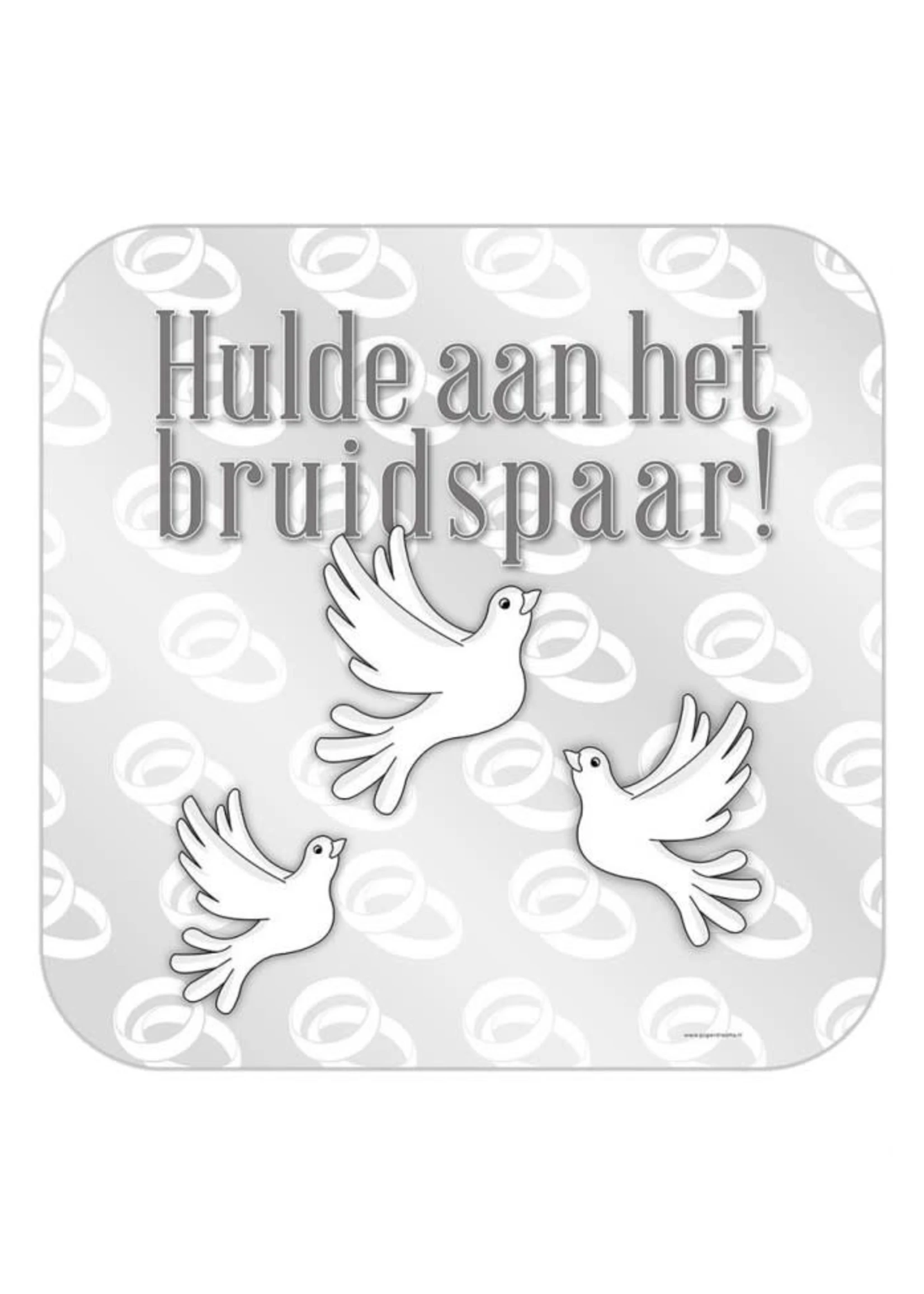 Huldeschild Hulde Aan Het Bruidspaar | Feestkleding Breda