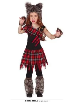 Kinderkostuum Schots Wolf Meisje