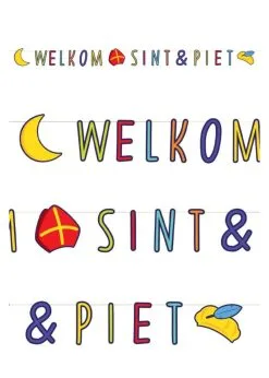 Letterslinger 3 Mtr Welkom Sint & Piet | Feestkleding Breda