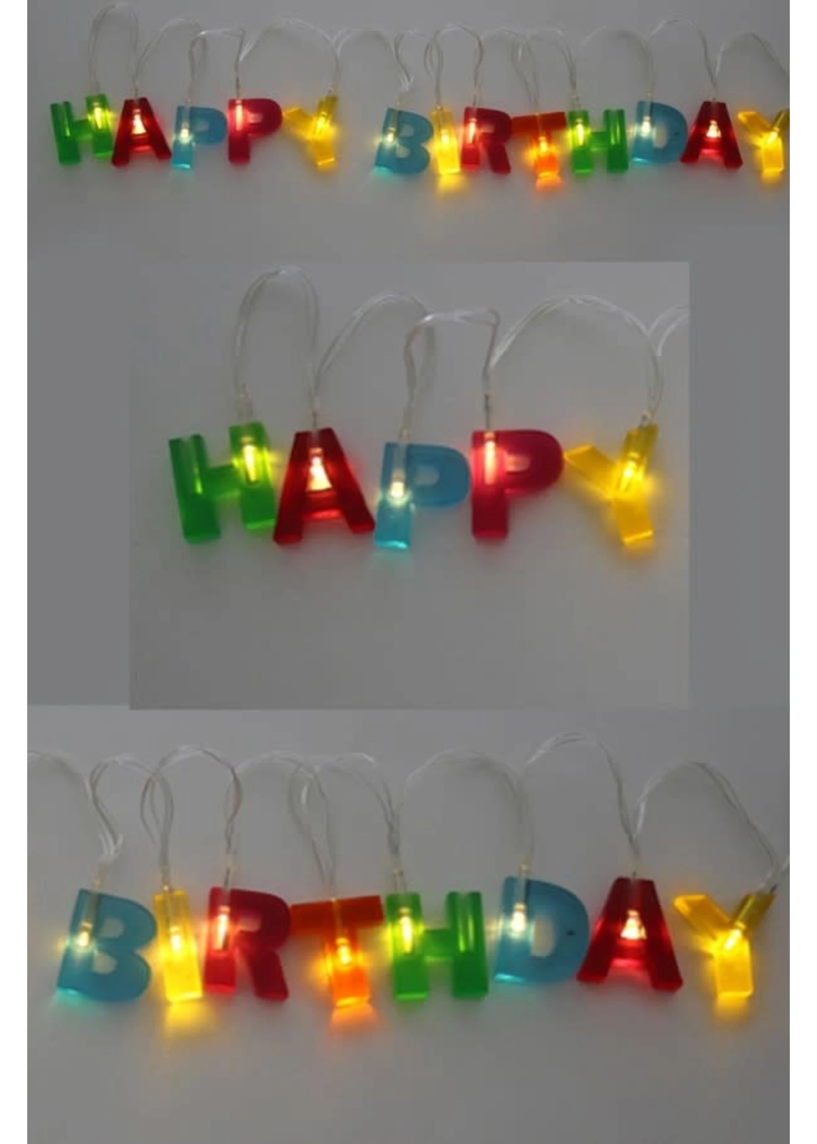 Letterslinger Happy Birthday Met Licht | Feestkleding Breda