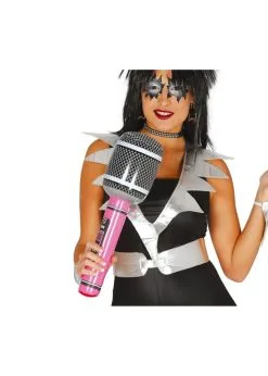 Opblaasbare Microfoon Roze 50 Cm