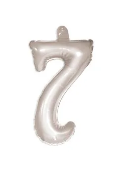 Opblaascijfer 7 Zilver