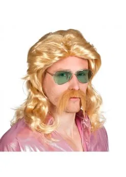 Pruik Barry Met Snor| Feestkleding Breda