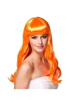 Pruik Chique Oranje Lang | Feestkleding Breda