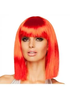 Pruik Neon Rood | Feestkleding Breda