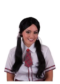 Pruik Schoolmeisje Zwart | Feestkleding Breda