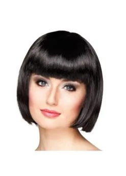 Pruik Zwart Boblijn | Feestkleding Breda