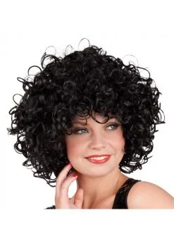 Krullend Zwart Half Lang Haar | Feestkleding Breda