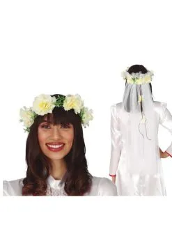 Tara Bloemensluier Wit | Feestkleding Breda