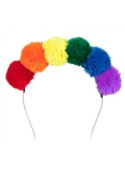 Tiara Pompon Regenboog | Feestkleding Breda