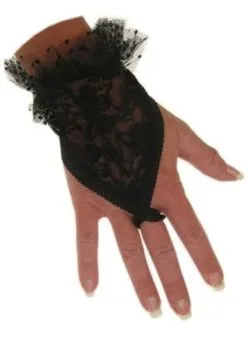 Vingerhandschoenen Kort Zwart | Feestkleding Breda