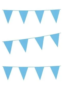 Vlaggenlijn Licht Blauw 10 Meter. | Feestkleding Breda
