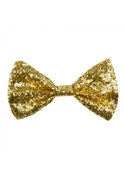 Vlinderstrik Glitter Goud